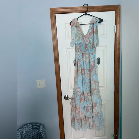 petal and pup blue floral dress Laurel Dress main image 0